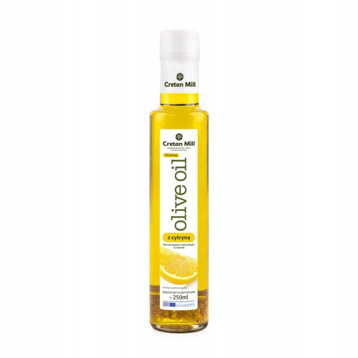 oliwa z oliwek z cytryną cytrynowa grecka cretan mill 250ml oliwa z oliwek z cytryną cytrynowa grecka cretan mill 250ml
