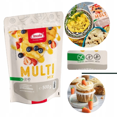uniwersalna mieszanka mąka bezglutenowa multi mix incola 500g uniwersalna mieszanka mąka bezglutenowa multi mix incola 500g