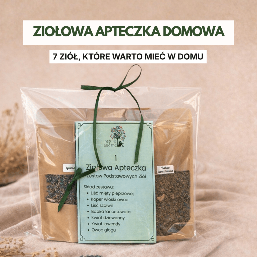 Zestaw ziół wraz z instrukcją stosowania do gospodarstwa domowego