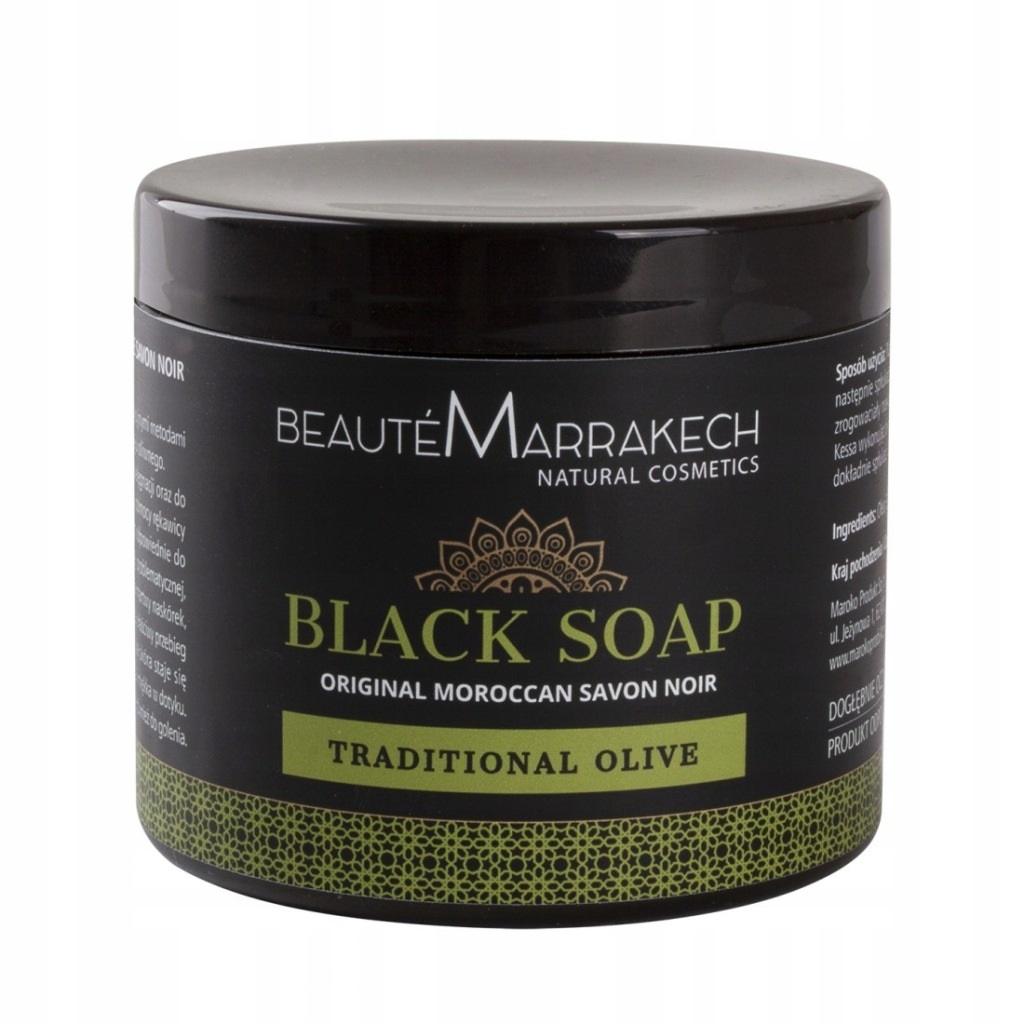 mydlo czarne naturalne oliwne beaute marrakech traitional olive 200g